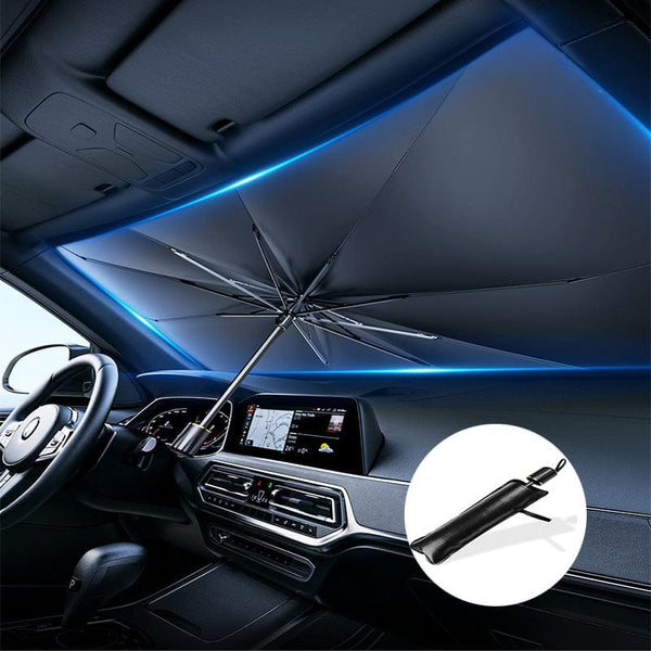 Planet Gates Black Protect Your Car From The Sun With This Portable, Foldable Car Windshield Sunshade!