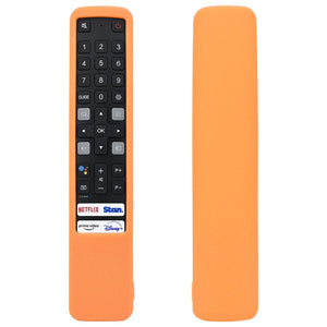 Planet Gates black Protective Silicone Case for TCL TV Remote RC901V FMRD/FMR1/FMR8 Washable Shockproof Skin-Friendly Remote Cover