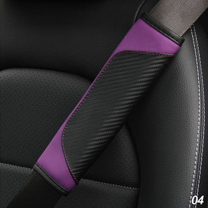 Planet Gates Black   Purple Car Seat Belt Cover Carbon Fiber Faux Leather Seat Belt Pad Holder Universal Auto Seat Belt Covers Shoulder Protection Car Interior Accessories