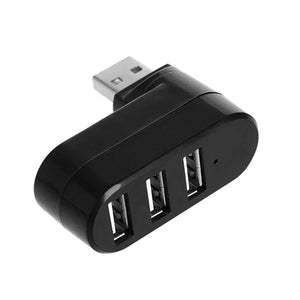 Planet Gates Black PzzPss USB Hub 2.0 Adapter Rotate High Speed U Disk Reader Splitter 3 Ports USB 2.0 For Computer PC Laptop Mac Mini Accessories