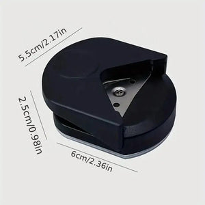 Planet Gates Black R4 Card Rounded Cutter Corner Rounder Paper Portable Hole Trimmer Angle Border Punch Photo Scrapbook Office DIY Craft HandTool