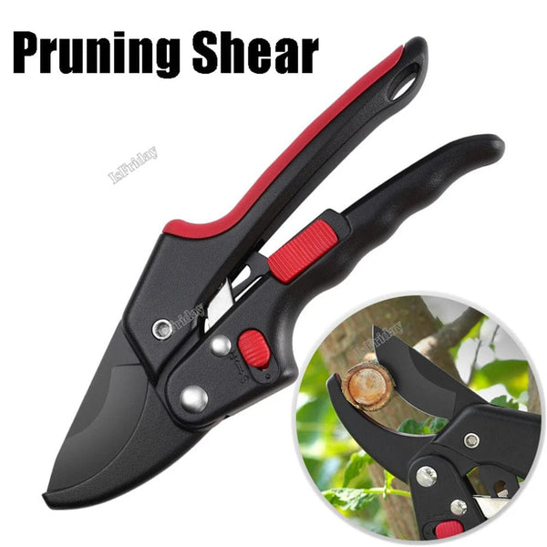 Planet Gates Black Ratchet Skip Garden Pruning Shear SK5 Steel Scissors Gardening Plant Scissor Branch Pruner Trimmer Tools dropshipping