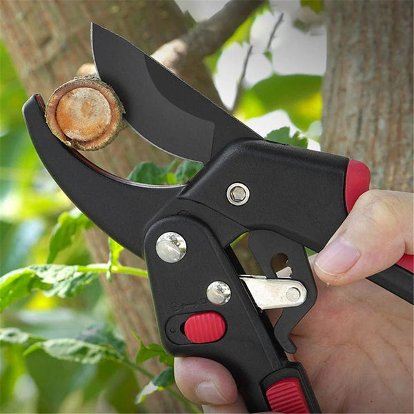 Planet Gates Black Ratchet Skip Garden Pruning Shear SK5 Steel Scissors Gardening Plant Scissor Branch Pruner Trimmer Tools dropshipping