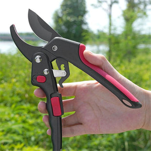 Planet Gates Black Ratchet Skip Garden Pruning Shear SK5 Steel Scissors Gardening Plant Scissor Branch Pruner Trimmer Tools dropshipping
