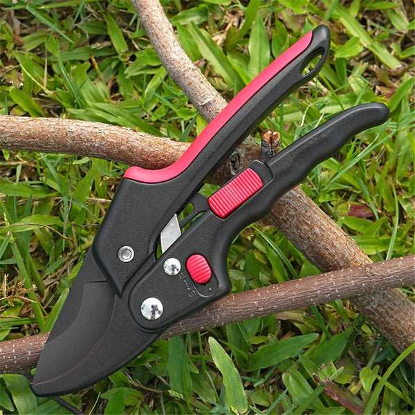 Planet Gates Black Ratchet Skip Garden Pruning Shear SK5 Steel Scissors Gardening Plant Scissor Branch Pruner Trimmer Tools dropshipping