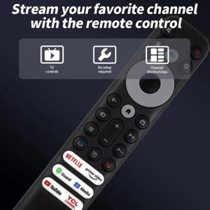 Planet Gates black RC902V FMR4 Replacement Remote Control for TCL Mini-LED QLED 4K UHD Smart Android TV (No Voice Function)
