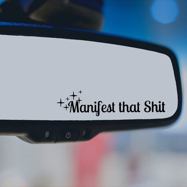 Planet Gates Black Rearview Mirror Decal, Manifest That, Funny Decals, Mental Health, Window Decal, Decal For Car, Vehicle Decals, Positive Affirmation