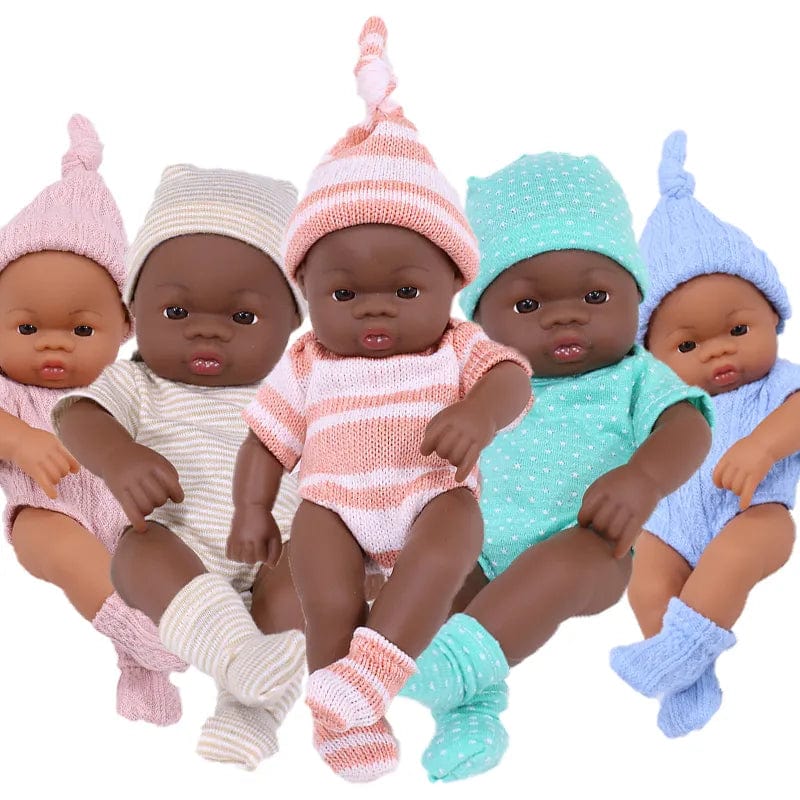 Planet Gates Black Reborn Dolls African Reborn Baby Dolls 20 cm Lalki Baby Reborn Baby Doll Zabawki Miękkie w dotyku Wysokiej jakości lalki dla dzieci Zabawki