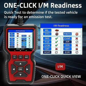 Planet Gates Black+red 2023 New Car Scanner: Obd2 Diagnostic Tool for Engine Fault Detection & Removal, Battery Voltage Reading & Data Stream