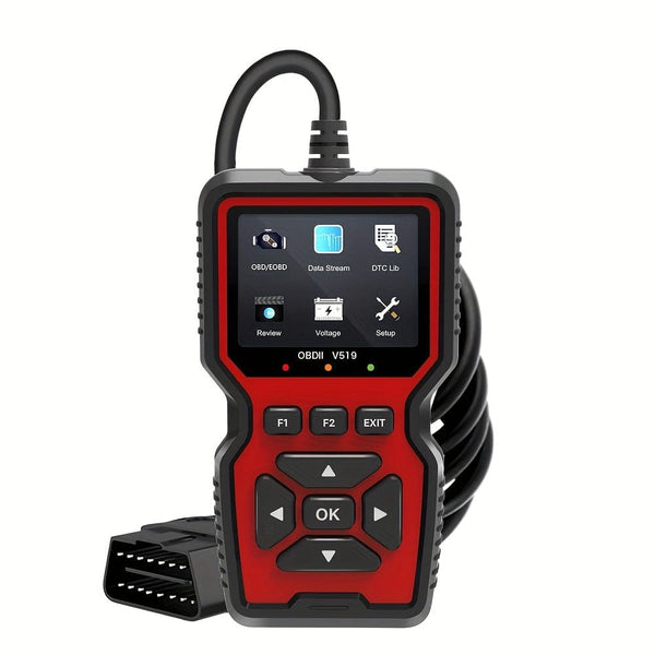 Planet Gates Black+red 2023 New Car Scanner: Obd2 Diagnostic Tool for Engine Fault Detection & Removal, Battery Voltage Reading & Data Stream