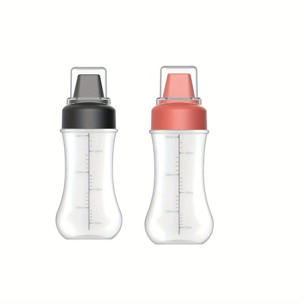 Planet Gates Black/Red 2PC 1/2/3pcs, Squeeze Sauce Bottle, Leak Proof Refillable Condiment Container For Salad Ketchup Honey Jam, Squeeze Sauce Bottle Oyster Sauce Squeeze Bottle, Home Kitchen Supplies