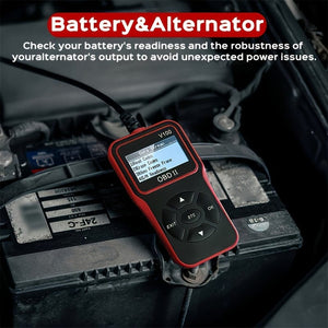 Planet Gates Black Red Automotive OBD2 Diagnose Scanner Code Reader Engine Fault Code Reader Scanner Can Diagnose Scan Tool For All OBD II Protocol Cars Since 1996, I/M Readiness, Battery Test, Read Code Erase Code Etc.