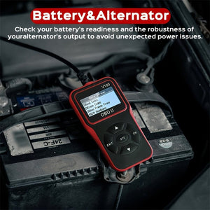 Planet Gates Black Red Car OBD2 Diagnostic Scanner Code Reader Engine Fault Code Reader Scanner Can Diagnose Scan Tool For All OBD II Protocol Cars Since 1996