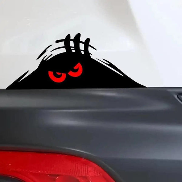 Planet Gates black red / China Peeping Door Slit Stickers Body Sticker Scratch Decal Reflective Sticker For Car Auto Headlight Decoration