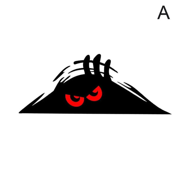 Planet Gates black red / China Peeping Door Slit Stickers Body Sticker Scratch Decal Reflective Sticker For Car Auto Headlight Decoration