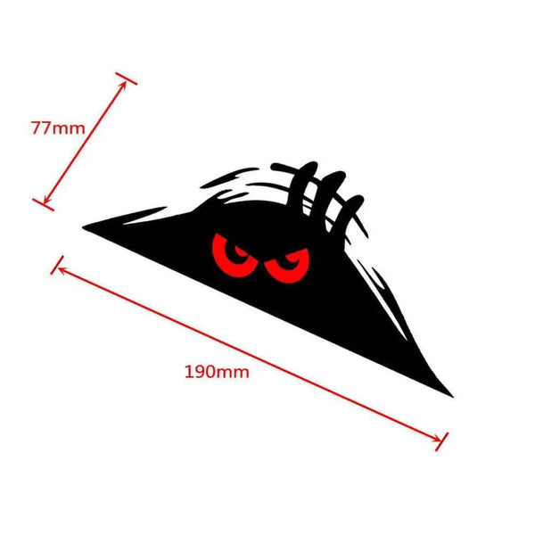 Planet Gates black red / China Peeping Door Slit Stickers Body Sticker Scratch Decal Reflective Sticker For Car Auto Headlight Decoration