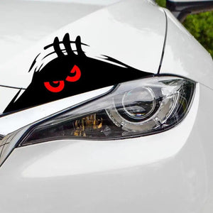 Planet Gates black red / China Peeping Door Slit Stickers Body Sticker Scratch Decal Reflective Sticker For Car Auto Headlight Decoration