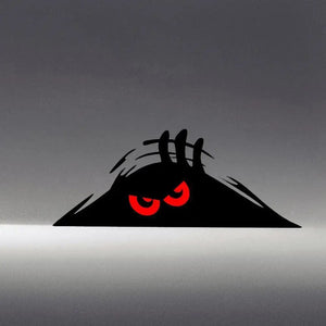 Planet Gates black red / China Peeping Door Slit Stickers Body Sticker Scratch Decal Reflective Sticker For Car Auto Headlight Decoration