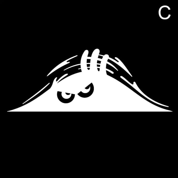 Planet Gates black red / China Peeping Door Slit Stickers Body Sticker Scratch Decal Reflective Sticker For Car Auto Headlight Decoration