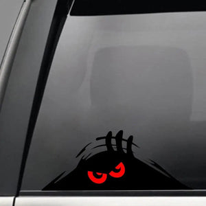 Planet Gates black red / China Peeping Door Slit Stickers Body Sticker Scratch Decal Reflective Sticker For Car Auto Headlight Decoration
