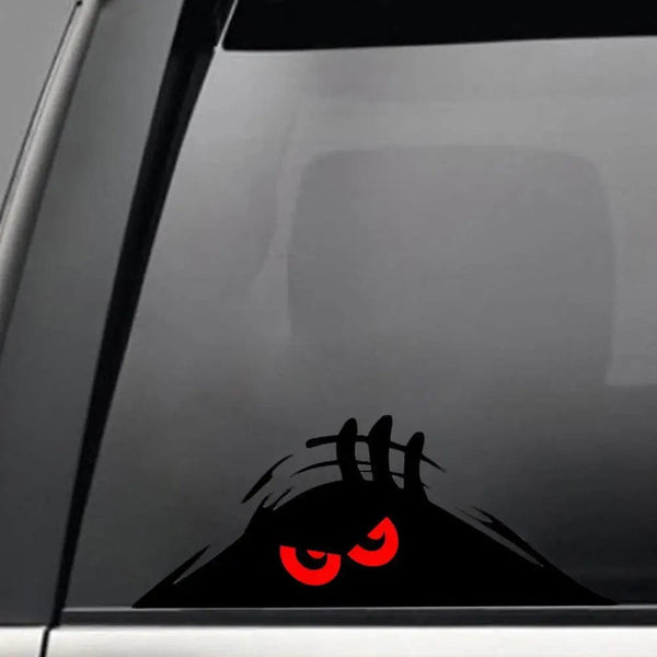 Planet Gates black red / China Peeping Door Slit Stickers Body Sticker Scratch Decal Reflective Sticker For Car Auto Headlight Decoration