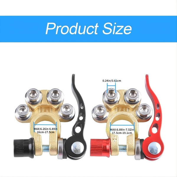 Planet Gates Black Red Upgrade Your Vehicle's Battery with These 12V Battery Terminal Clamps!