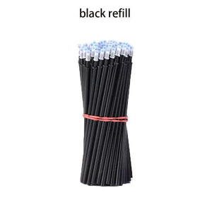Planet Gates Black Refill / 80pcs 30/50/80/100Pcs/Lot 0.5mm Gel Pen Erasable Pen Refill Rod Set  Blue Black Ink Shool Washable Handle Writing Stationery Supplies