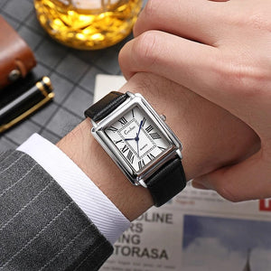 Planet Gates black rose white Fashion Men's Quartz Wristwatch Leather Strap Watch
