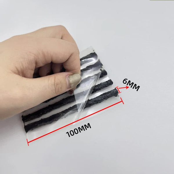 Planet Gates Black Rubber  Tubeless Seal Strip Tire Puncture Repair Recovery Kit Set Car Bike Tyretire repair kit