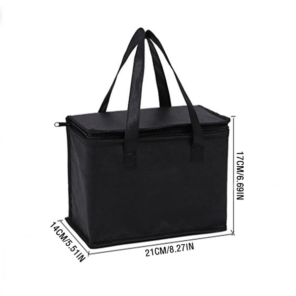 Planet Gates Black-S Large Outdoor Cooler Box Picnic Bag Portable Thermal Insulated Cooler Bag Camping Drink Bento Bags BBQ Zip Pack Picnic Supplies