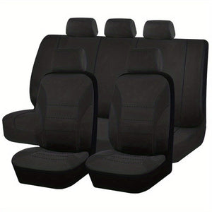 Planet Gates Black Seat Covers 9pcs Set Car Cushion Auto Accessories Seat Protect Five-Seat Universal Black Gray Blue Red