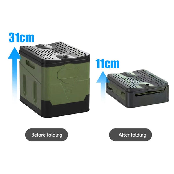 Planet Gates Black set / CHINA Portable Toilet Car Toilet Bucket Trash Can Travel Outdoor Camp Folding Toilet for Tour Emergency Self-driving for Adults & Kids