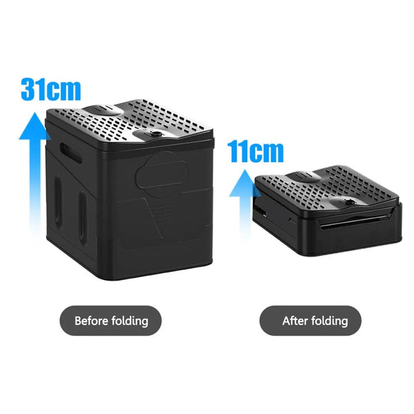 Planet Gates Black set / CHINA Portable Toilet Car Toilet Bucket Trash Can Travel Outdoor Camp Folding Toilet for Tour Emergency Self-driving for Adults & Kids