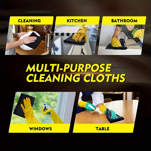 Planet Gates Black Set Of Towel Master Car Towels, Super Absorbent, Soft And Quick-drying