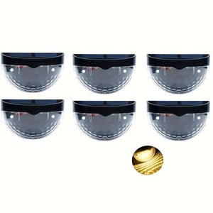 Planet Gates Black Shell Warm Light / 6pcs 2/4/6pcs Solar Fence Lights, Solar Deck Lights, Solar Wall Lights, Solar Wall-mounted Lights, Outdoor Waterproof Fence Deck Garden Garage Ladder Lighting