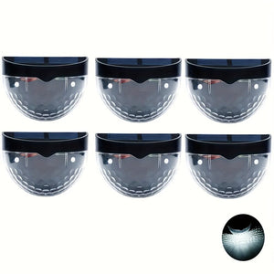 Planet Gates Black Shell White Light / 6pcs 2/4/6pcs Solar Fence Lights, Solar Deck Lights, Solar Wall Lights, Solar Wall-mounted Lights, Outdoor Waterproof Fence Deck Garden Garage Ladder Lighting
