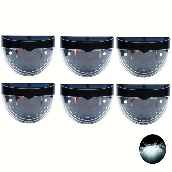 Planet Gates Black Shell White Light / 6pcs 2/4/6pcs Solar Fence Lights, Solar Deck Lights, Solar Wall Lights, Solar Wall-mounted Lights, Outdoor Waterproof Fence Deck Garden Garage Ladder Lighting