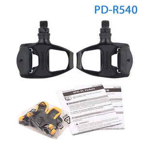 Planet Gates Black Shimano PD-R540 Pedal Road Bike Self-locking Pedals with SH11 Cleat Bicycle R540 Self-locking Road Pedal Cycling Locking Pedal