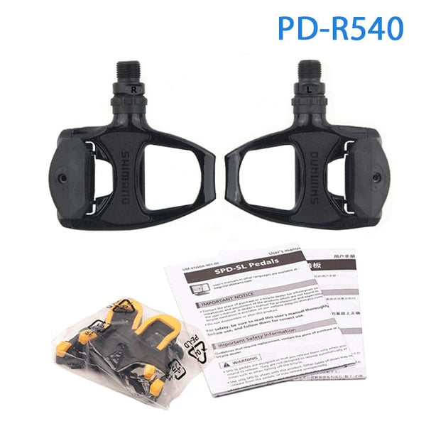 Planet Gates Black Shimano PD-R540 Pedal Road Bike Self-locking Pedals with SH11 Cleat Bicycle R540 Self-locking Road Pedal Cycling Locking Pedal