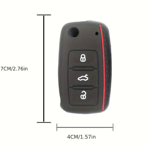 Planet Gates Black / Silica Gel Car Key Case For Volkswagen For VW For Magotan For Golf 4 3 6 5 6 MK6 For Passat B5 B6 B8 B7 For Tiguan For Jetta For Skoda