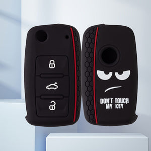 Planet Gates Black / Silica Gel Car Key Case For Volkswagen For VW For Magotan For Golf 4 3 6 5 6 MK6 For Passat B5 B6 B8 B7 For Tiguan For Jetta For Skoda