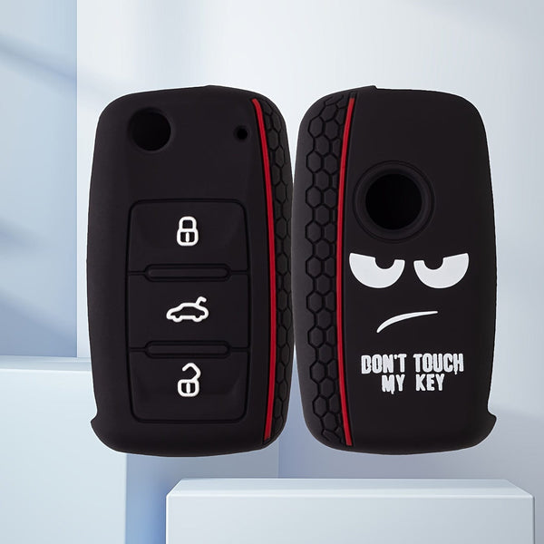 Planet Gates Black / Silica Gel Car Key Case For Volkswagen For VW For Magotan For Golf 4 3 6 5 6 MK6 For Passat B5 B6 B8 B7 For Tiguan For Jetta For Skoda