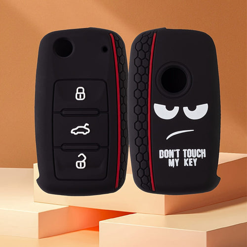 Planet Gates Black / Silica Gel Car Key Case For Volkswagen For VW For Magotan For Golf 4 3 6 5 6 MK6 For Passat B5 B6 B8 B7 For Tiguan For Jetta For Skoda