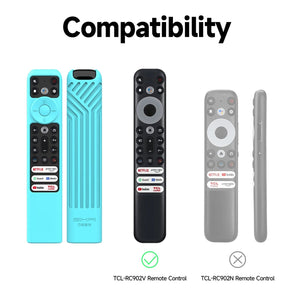 Planet Gates Black Silicon Remote Case for TCL TV Remote Control RC902V FMR1 Google Android Smart QLED Voice TV Protective Cover Environmentally