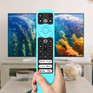 Planet Gates Black Silicon Remote Case for TCL TV Remote Control RC902V FMR1 Google Android Smart QLED Voice TV Protective Cover Environmentally