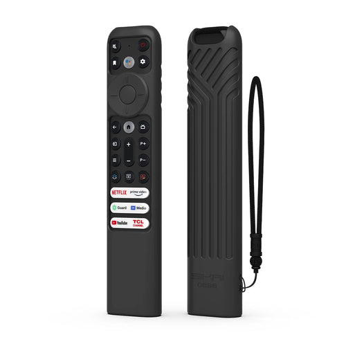 Planet Gates Black Silicon Remote Case for TCL TV Remote Control RC902V FMR1 Google Android Smart QLED Voice TV Protective Cover Environmentally