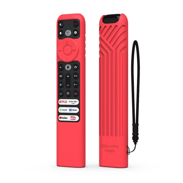 Planet Gates Black Silicon Remote Case for TCL TV Remote Control RC902V FMR1 Google Android Smart QLED Voice TV Protective Cover Environmentally