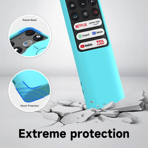 Planet Gates Black Silicon Remote Case for TCL TV Remote Control RC902V FMR1 Google Android Smart QLED Voice TV Protective Cover Environmentally