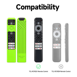 Planet Gates Black Silicon Remote Case for TCL TV Remote Control RC902V FMR1 Google Android Smart QLED Voice TV Protective Cover Environmentally