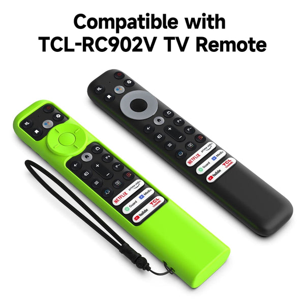 Planet Gates Black Silicon Remote Case for TCL TV Remote Control RC902V FMR1 Google Android Smart QLED Voice TV Protective Cover Environmentally